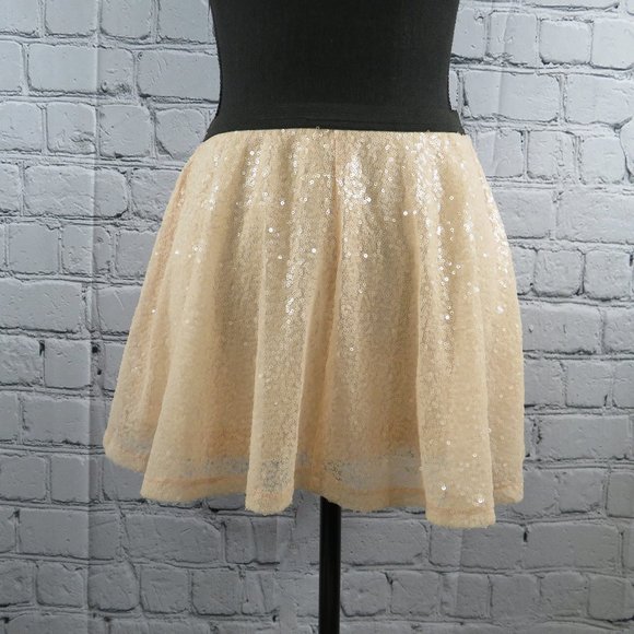 NWT - Women's Sequin Mini Skirt - Light Pink - Picture 2 of 5